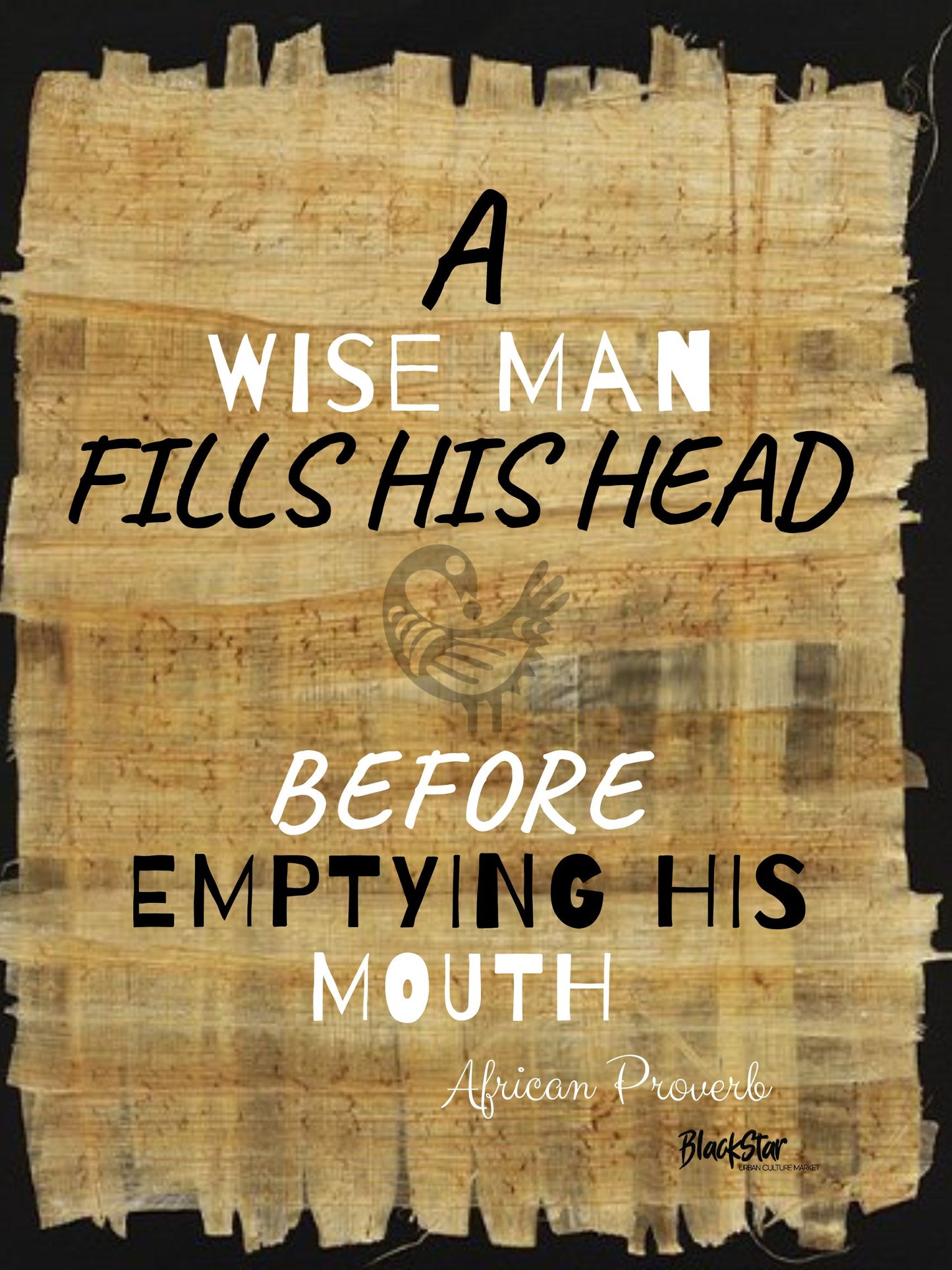 Framed African Proverbs Posters Set of 3