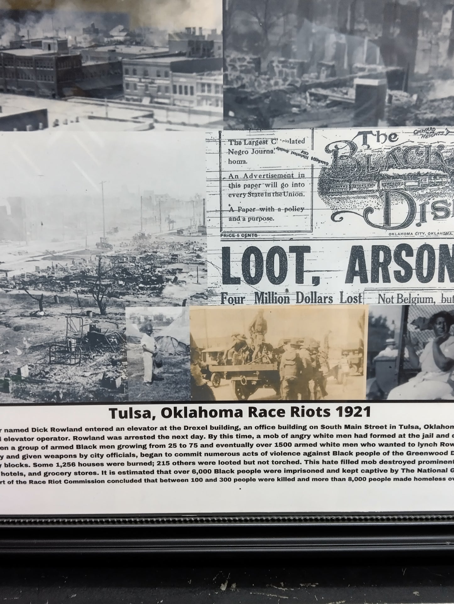 Framed We Shall Never Forget/ Tulsa Race Riot poster.