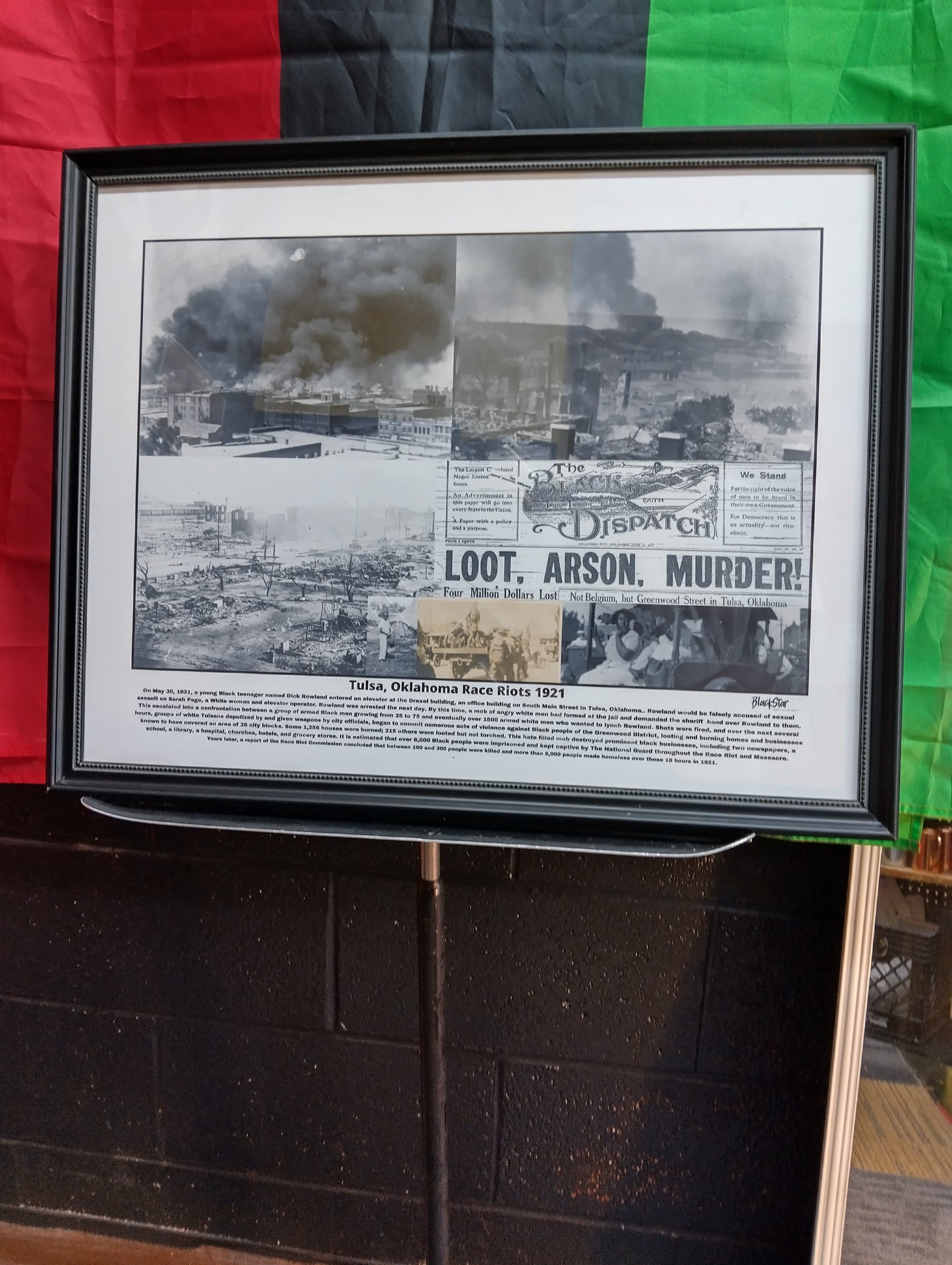 Framed We Shall Never Forget/ Tulsa Race Riot poster.