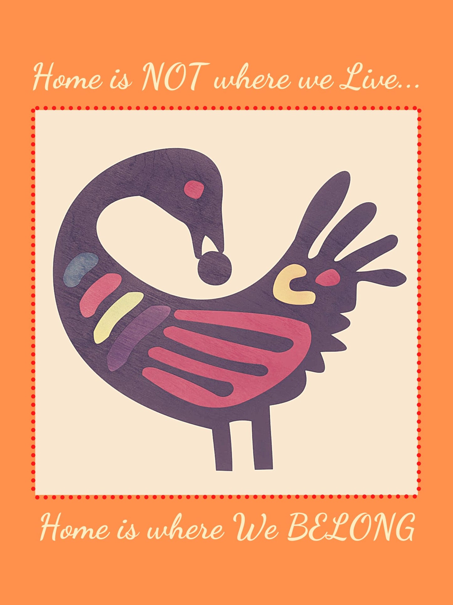 Sankofa/African Proverb/ "Home is Not..." Framed