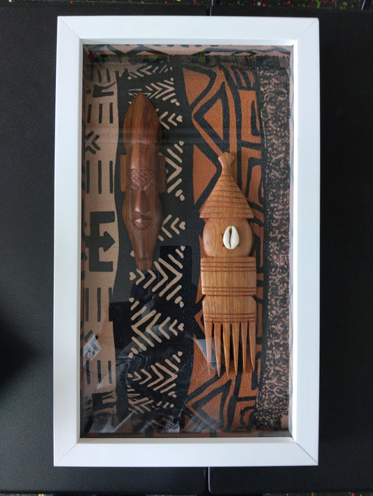 African Masks in shadowbox